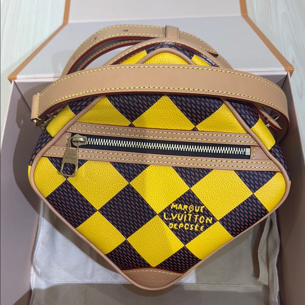 Louis Vuitton Yellow and Brown Crossbody Bag